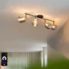 QAZQA Schlafzimmerlampen|Küchenlampen*Smarter Deckenstrahler schwarz mit Gold und Rauchglas 4-Lichter inkl. 4 Wifi P45 - Zuzanna