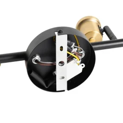 QAZQA Schlafzimmerlampen|Küchenlampen*Smarter Deckenstrahler schwarz mit Gold und Rauchglas 4-Lichter inkl. 4 Wifi P45 - Zuzanna