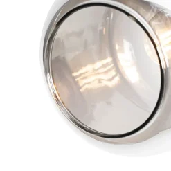 QAZQA Schlafzimmerlampen|Küchenlampen*Smarter Deckenstrahler schwarz mit Gold und Rauchglas 4-Lichter inkl. 4 Wifi P45 - Zuzanna