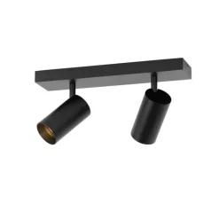 QAZQA Deckenstrahler|Aufbaustrahler*Smarter Deckenstrahler schwarz verstellbar 2-flammig inkl. 2 Wifi GU10 50mm - Jeana Luxe