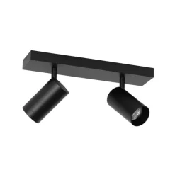 QAZQA Deckenstrahler|Aufbaustrahler*Smarter Deckenstrahler schwarz verstellbar 2-flammig inkl. 2 Wifi GU10 50mm - Jeana Luxe