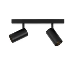 QAZQA Deckenstrahler|Aufbaustrahler*Smarter Deckenstrahler schwarz verstellbar 2-flammig inkl. 2 Wifi GU10 50mm - Jeana Luxe