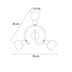 QAZQA Deckenstrahler|Aufbaustrahler*Smarter Deckenstrahler schwarz mit Rauchglas 3-flammig inkl. WiFi P45 - Vidro