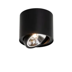 QAZQA Schlafzimmerlampen|Esszimmerlampen*Smarter Deckenstrahler schwarz verstellbar inkl. Wifi GU10 111mm - Rondoo Up