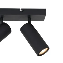 QAZQA Aufbaustrahler|Deckenstrahler*Smarter Deckenstrahler schwarz 4-flammig verstellbar inkl. 4 Wifi GU10 50mm - Renna