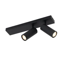 QAZQA Deckenstrahler|Aufbaustrahler*Smarter Deckenstrahler schwarz 2-flammig verstellbar inkl. 2 Wifi GU10 50mm - Renna