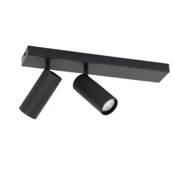 QAZQA Deckenstrahler|Aufbaustrahler*Smarter Deckenstrahler schwarz 2-flammig verstellbar inkl. 2 Wifi GU10 50mm - Renna