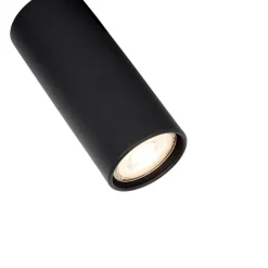 QAZQA Deckenstrahler|Aufbaustrahler*Smarter Deckenstrahler schwarz 2-flammig verstellbar inkl. 2 Wifi GU10 50mm - Renna