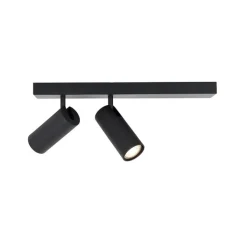 QAZQA Deckenstrahler|Aufbaustrahler*Smarter Deckenstrahler schwarz 2-flammig verstellbar inkl. 2 Wifi GU10 50mm - Renna