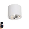 QAZQA Deckenstrahler|Aufbaustrahler*Smarter Deckenstrahler weiß dreh- und schwenkbar inkl. Wifi GU10 111mm - Rondoo Up