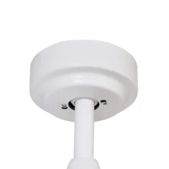 QAZQA Deckenventilator Mit Licht|Wohnzimmerlampen*Smarter Deckenventilator weiß mit Holzaufdruck 132cm inkl. LED Dimmbar mit Fernbedienung - Joly