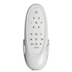 QAZQA Deckenventilator Mit Licht|Wohnzimmerlampen*Smarter Deckenventilator weiß mit Holzprint 132cm inkl. LED Dimmbar mit Fernbedienung - Cool