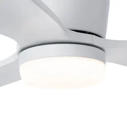 QAZQA Schlafzimmerlampen|Küchenlampen*Smarter Deckenventilator weiß 132cm inkl. LED Dimmbar in Kelvin mit Fernbedienung - Sofio
