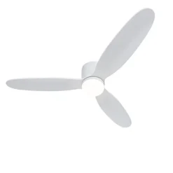 QAZQA Schlafzimmerlampen|Küchenlampen*Smarter Deckenventilator weiß 132cm inkl. LED Dimmbar in Kelvin mit Fernbedienung - Sofio