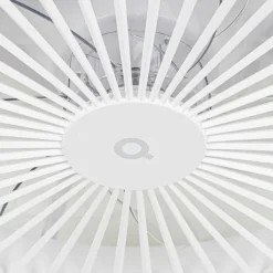 QAZQA Deckenventilator Mit Licht|Wohnzimmerlampen*Smarter Deckenventilator Weiß 59,5cm inkl. LED Dimmbar mit Fernbedienung - Deniz