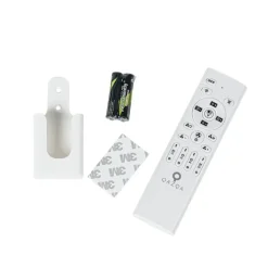 QAZQA Deckenventilator Mit Licht|Wohnzimmerlampen*Smarter Deckenventilator Weiß 59,5cm inkl. LED Dimmbar mit Fernbedienung - Deniz