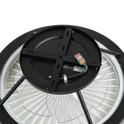 QAZQA Deckenventilator Mit Licht|Wohnzimmerlampen*Smarter Deckenventilator schwarz 54cm inkl. LED Dimmbar mit Fernbedienung - Dave