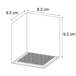 QAZQA Smarte Spots|Smarte Deckenleuchten*Smarter Designspot schwarz inkl. WiFi GU10 - Qubo Honey