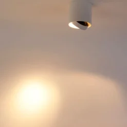 QAZQA Wandstrahler|Deckenstrahler*Smarter, dreh- und neigbarer Aufbaustrahler weiß inkl. Wifi GU10 111mm - Impact