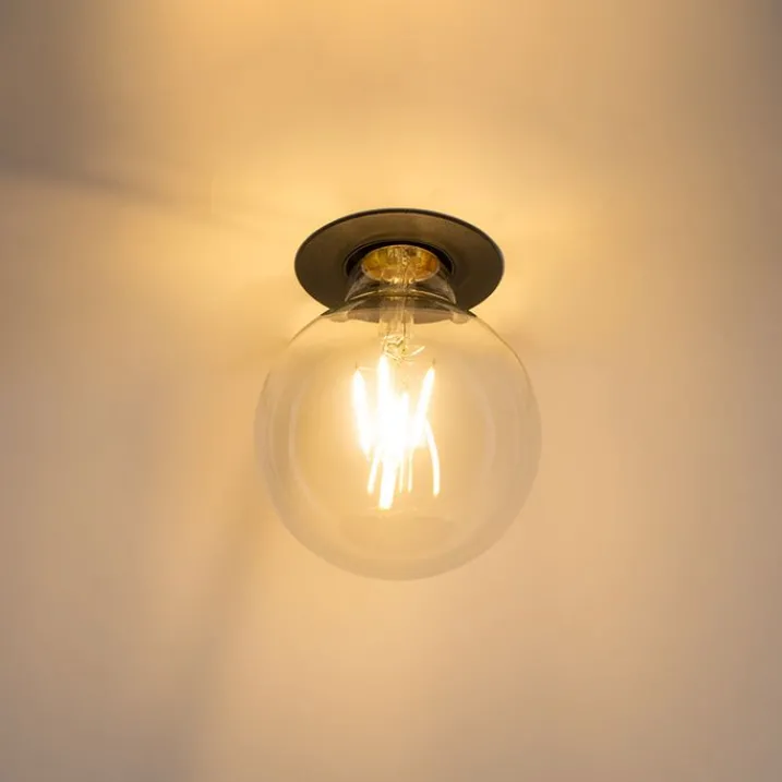 QAZQA Smarte Einbaustrahlers|Smarte Spots*Smarter Einbauspot schwarz inkl. WiFi G95 Lichtquelle - Insight