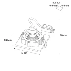 QAZQA Einbaustrahler|Wohnzimmerlampen*Smarter Einbaustrahler Dunkelbronze Dreh- und Kippbar inkl. Wifi GU10 50mm - Qure