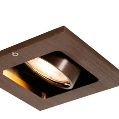 QAZQA Einbaustrahler|Wohnzimmerlampen*Smarter Einbaustrahler Dunkelbronze Dreh- und Kippbar inkl. Wifi GU10 50mm - Qure