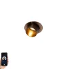 QAZQA Einbaustrahler|Wohnzimmerlampen*Smarter Einbaustrahler Dunkelbronze Rund Kippbar Inkl. Wifi GU10 50mm - Installa