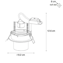 QAZQA Einbaustrahler|Wohnzimmerlampen*Smarter Einbaustrahler Dunkelbronze Rund Kippbar Inkl. Wifi GU10 50mm - Installa