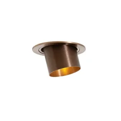 QAZQA Einbaustrahler|Wohnzimmerlampen*Smarter Einbaustrahler Dunkelbronze Rund Kippbar Inkl. Wifi GU10 50mm - Installa