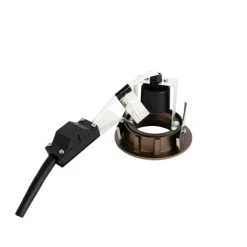 QAZQA Einbaustrahler|Wohnzimmerlampen*Smarter Einbaustrahler Dunkelbronze Kippbar Inkl. Wifi GU10 50mm - Cisco