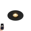 QAZQA Einbaustrahler|Wohnzimmerlampen*Smarter Einbaustrahler schwarz inkl. Wifi GU10 50mm - Buco