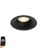 QAZQA Einbaustrahler|Wohnzimmerlampen*Smarter Einbaustrahler schwarz inkl. Wifi GU10 50mm - Gijs