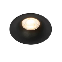 QAZQA Einbaustrahler|Wohnzimmerlampen*Smarter Einbaustrahler schwarz inkl. Wifi GU10 50mm - Gijs