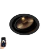 QAZQA Schlafzimmerlampen|Küchenlampen*Smarter Einbaustrahler schwarz verstellbar inkl. Wifi GU10 111mm - Coop 111 Honey