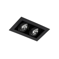 QAZQA Einbaustrahler|Wohnzimmerlampen*Smarter Einbaustrahler schwarz 2-flammig verstellbar inkl. 2 Wifi GU10 70mm - Oneon 70