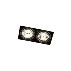 QAZQA Küchenlampen|Einbaustrahler*Smarter Einbaustrahler schwarz rahmenlos 2-flammig inkl. 2 Wifi GU10 70mm - Oneon