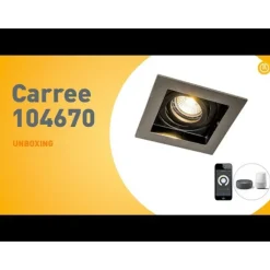 QAZQA Smarte Einbaustrahlers|Smarte Spots*Smarter Einbaustrahler Stahl inkl. Wifi GU10 Lichtquelle - Carree