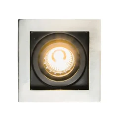 QAZQA Smarte Einbaustrahlers|Smarte Spots*Smarter Einbaustrahler Stahl inkl. Wifi GU10 Lichtquelle - Carree