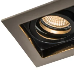 QAZQA Smarte Einbaustrahlers|Smarte Spots*Smarter Einbaustrahler Stahl inkl. Wifi GU10 Lichtquelle - Carree