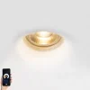 QAZQA Einbaustrahler|Esszimmerlampen*Smarter Einbaustrahler weiß 12 cm rund inkl. Wifi GU10 50mm - Gypsy