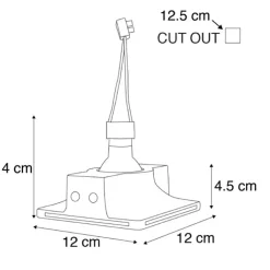 QAZQA Einbaustrahler|Esszimmerlampen*Smarter Einbaustrahler weiß 12 cm rund inkl. Wifi GU10 50mm - Gypsy