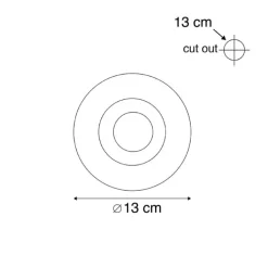 QAZQA Einbaustrahler|Wohnzimmerlampen*Smarter Einbaustrahler weiß 13cm rund inkl. Wifi GU10 50mm - Gypsy