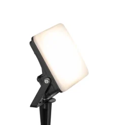 QAZQA Gartenbeleuchtung|Smarte Außenbeleuchtung*Smarter Heizkörper schwarz 12,8 cm inkl. LED IP65 mit Erdungsstift - Ruud