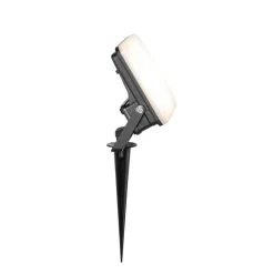 QAZQA Gartenbeleuchtung|Smarte Außenbeleuchtung*Smarter Heizkörper schwarz 12,8 cm inkl. LED IP65 mit Erdungsstift - Ruud