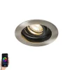 QAZQA Smarte Einbaustrahlers|Smarte Spots*Smarter moderner Einbaustrahler Stahl mit schwarz inkl. Wifi GU10 - Rondoo