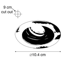 QAZQA Smarte Einbaustrahlers|Smarte Spots*Smarter moderner Einbaustrahler Stahl mit schwarz inkl. Wifi GU10 - Rondoo