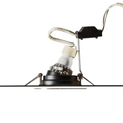 QAZQA Smarte Einbaustrahlers|Smarte Spots*Smarter moderner Einbaustrahler Stahl mit schwarz inkl. Wifi GU10 - Rondoo