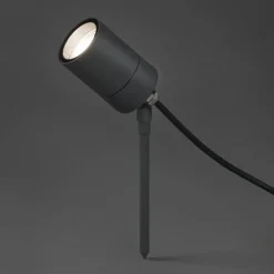 QAZQA Gartenbeleuchtung|Smarte Außenbeleuchtung*Smarter moderner Spike-Spot anthrazit IP44 inkl. WiFi GU10 - Solo