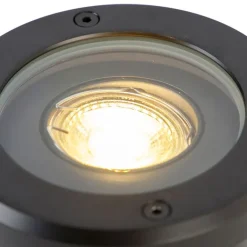 QAZQA Gartenbeleuchtung|Bodenstrahler Außen*Smarter Outdoor Bodenstrahler schwarz verstellbar inkl. Wifi GU10 - Delux