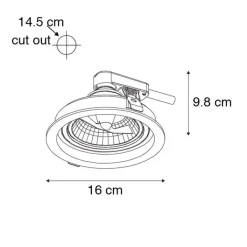 QAZQA Einbaustrahler|Wohnzimmerlampen*Smarter runder Einbaustrahler weiß verstellbar inkl. Wifi GU10 111m - Chuck 111
